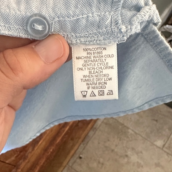 d. jeans Light Blue Casual Button Down Shirt - Picture 5 of 5